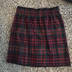 J crew plaid skirt